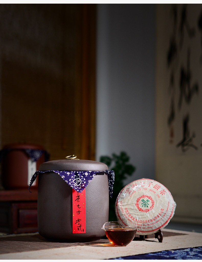 Macro yixing purple sand tea pot in the large region of seven loaves POTS of household ceramic seal pot of tea packaging