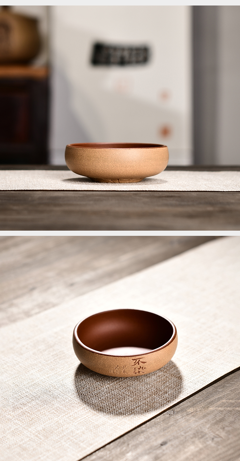 "Famous works" yixing purple sand sample tea cup in macro master batter kung fu tea cup cup to use single CPU