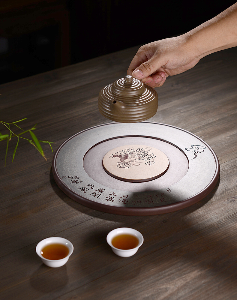 Macro purple sand tea tray in the dry tea sets tea mini small household tea dry mercifully tea tray tray