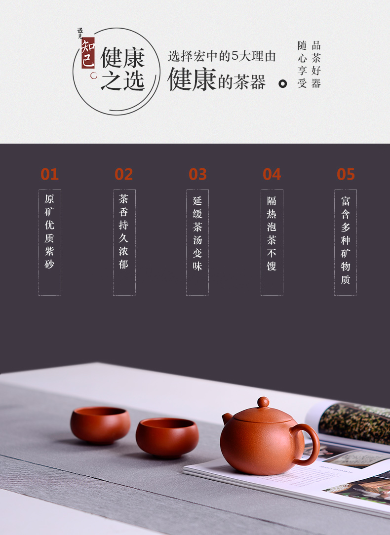 Macros in yixing undressed ore mud sketch zhu xi shi pot of checking ceramic tea pot - household teapot tea set