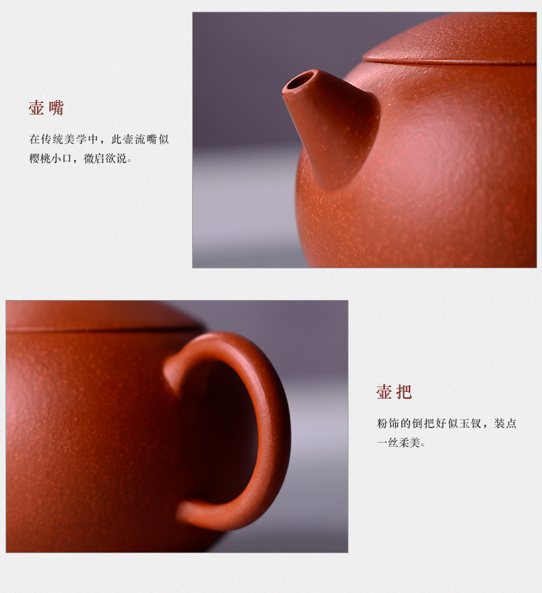 Macros in yixing undressed ore mud sketch zhu xi shi pot of checking ceramic tea pot - household teapot tea set