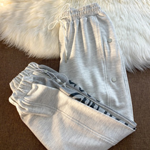 Neresum national tide side breasted pants summer loose trend couple stitching straight wide leg pants sports casual pants