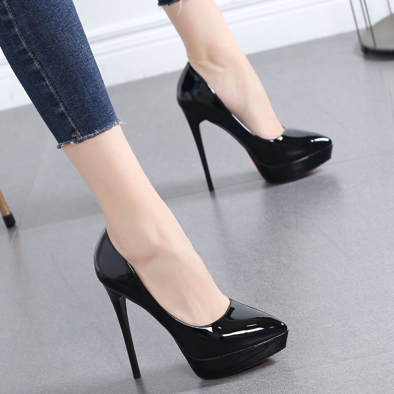 Women's Shoes 2024 New Nude Versatile Women's Shoes Pointed Toe High Heels Women's Stiletto Waterproof Platform Shallow Mouth Single Shoes 12cm Women's Shoes 2024 New Nude Versatile Women's Shoes Pointed Toe High Heels Women's Stiletto Waterproof Platform Shallow Mouth Single Shoes 12cm