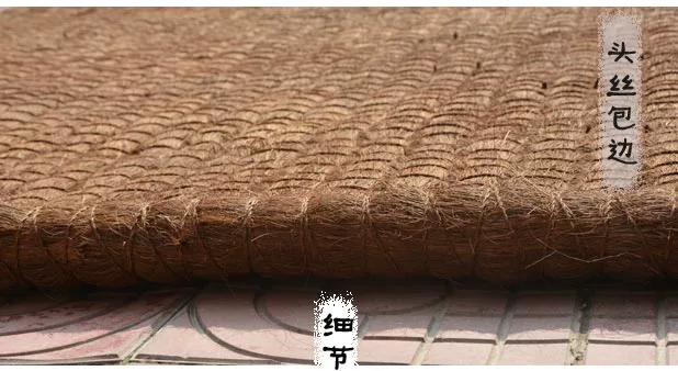 Nóng toàn bộ cọ núi nệm cọ nệm mat thể được tùy chỉnh thủ công nệm màu nâu tự nhiên mà không cần keo 6cm dày - Nệm nệm cao su kim cương