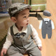 Infant Gentleman Dress Suit Suit Male Baby Full Moon First Birthday Hundred Days British Handsome Flower Girl Wedding