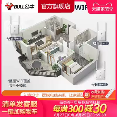 Bull switch socket Wall WiFi socket Type 86 wireless router panel dual antenna network socket