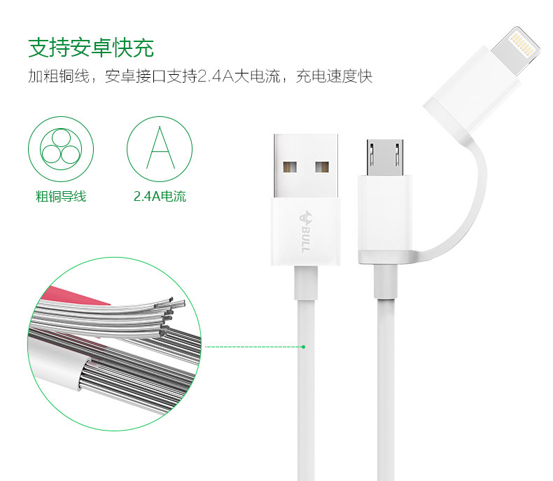 公牛车载手机充电器车充苹果iPhone充电MFi认证数据线 公牛车载手机充电器车充苹果iPhone充电MFi认证数据线