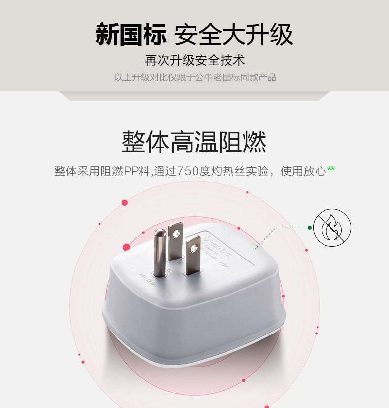 公牛插座带USB充电旅行电源转换插头转换器进口电器专用出行必备 公牛插座带USB充电旅行电源转换插头转换器进口电器专用出行必备