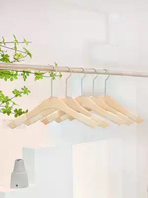 Clothes rack clothing store special beech wood original wood color solid wood clothes hanging women's non-slip non-marking rope hanger custom logo