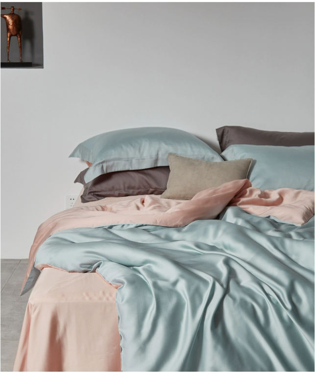 60 Lenzing Tencel Spring / Summer Shuangpin Cool Naked Sleeping Sleep, Soft Summer Bedding Bộ bốn mảnh - Bộ đồ giường bốn mảnh