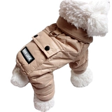 Собачья одежда Новая удача четвероногой хлопчатобумажной одежды Тедди Бишон медведь маленькая собачья домашняя животная сгущенная на четырех излушах осенней и зимней одежды