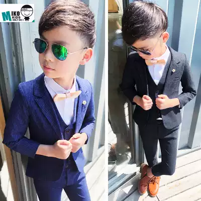 2019 spring new British children's suit suit suit Boy small suit three-piece flower girl dress
