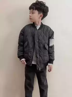 2019 Winter boys padded velvet bread jacket children's fashion bread dress tide