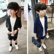 2019 Suit mùa hè trẻ em trai tinh khiết Màu Suit Set Childrens bông nhỏ Hai mảnh hoa trẻ em ăn mặc.