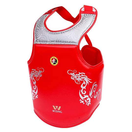 Jiurishan Boxing and Sanda Chest Protector, Thickened Professional Competition Full Leather Armor, Adult and Children Fighting Training Protective Gear for Women