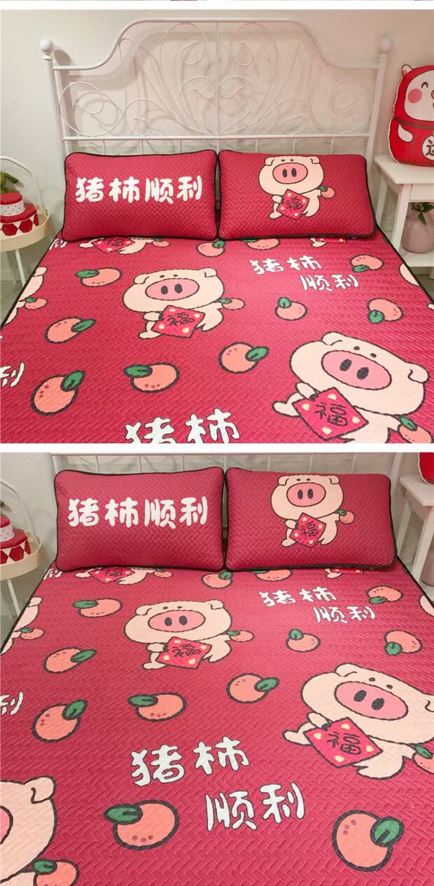 lợn gửi gối! ins phim hoạt hình Sesame Street Tencel máy lạnh Ruanxi lụa băng mat rửa 1.5m1.8 mét - Thảm mùa hè nệm nước cho bé