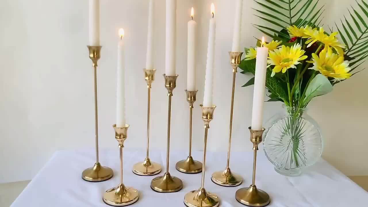 Other Retro Brass Stemmed Dores Silver Stick Candlestick Decorating