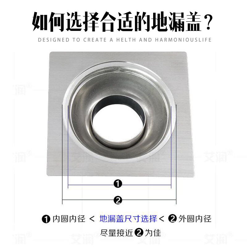 Double Use Washing Machine Floor Drain Cover Plate Cover Round