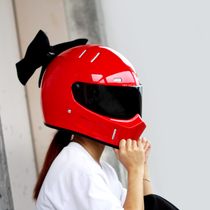 Come to the dream sister red motorcycle helmet electric car men and women DOT certification glass fiber reinforced plastic retro locomotive full helmet