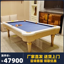 Jane European white modern household adult Chinese style black eight pool table Custom villa club model room pool table