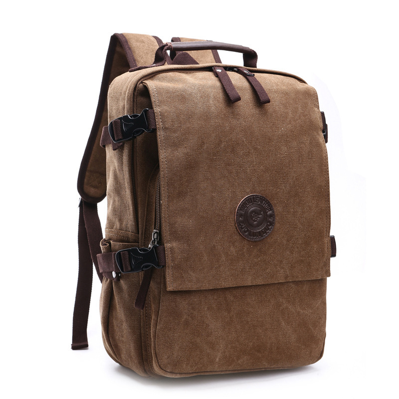 Men's British Retro Canvas Men's Bag Travel Backpack College Student Computer Backpack Business Commuter Student School Bag