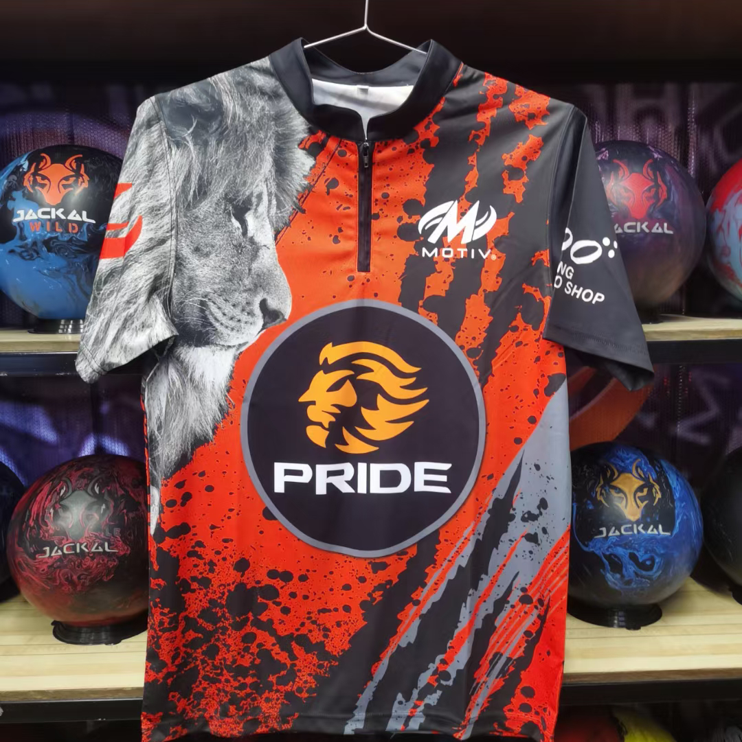 Play Bowling Professional Clothing 2022 Male Lion's Same Bowling T-shirt Bowling Alley