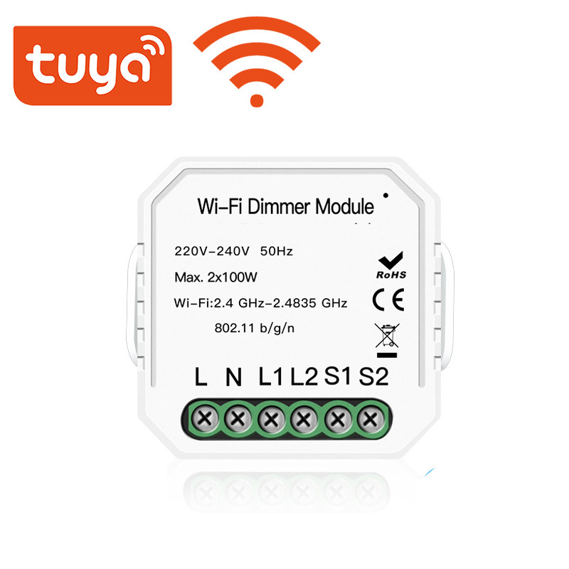涂鸦智能wifi调光器开关独立控制定时暗装调光器支持Alexa,Google