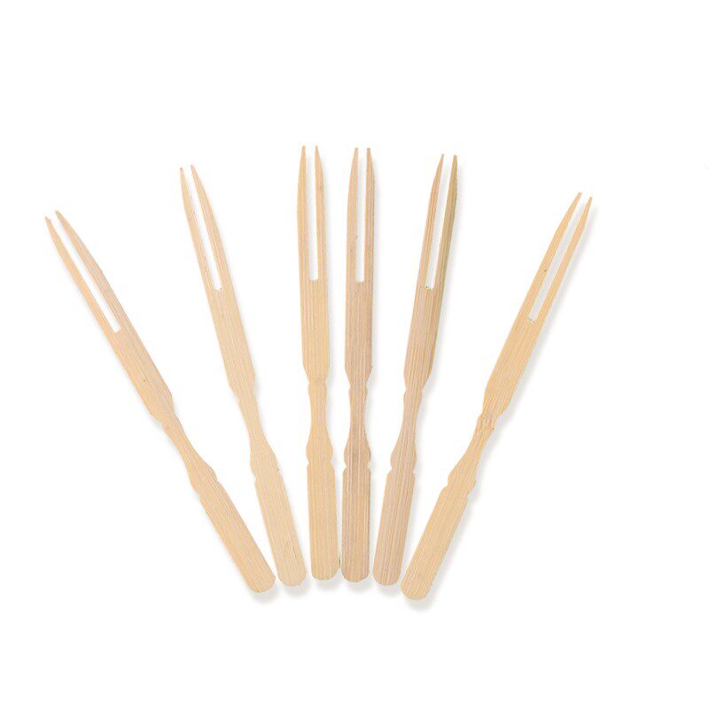 Disposable Fruit Fork Bamboo & Wood Dim Sum Cake Fork 100 New Products for Domestic Fruit Sticker Bamboo