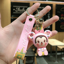 Cartoon anime keychain pendant creative cute pet doll male and female couple car key chain cute bag hanging
