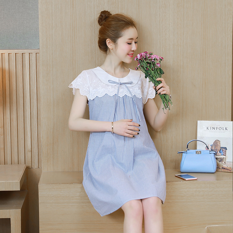 2025 New Maternity Wear Summer Suit Summer Dress Large Size Loose Fashionable Pure Cotton Maternity Skirt 2025 New Maternity Wear Summer Suit Summer Dress Large Size Loose Fashionable Pure Cotton Maternity Skirt