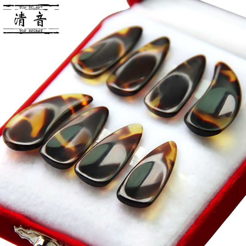 Part-time emperor fine high concave set of guzheng thickened groove children's beginners nails both hands left and right hands