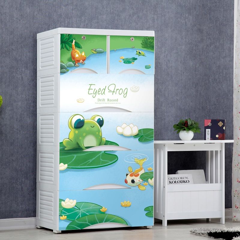 Large thickened storage cabinet drawer storage cabinet plastic baby baby children's wardrobe finishing box five-drawer cabinet