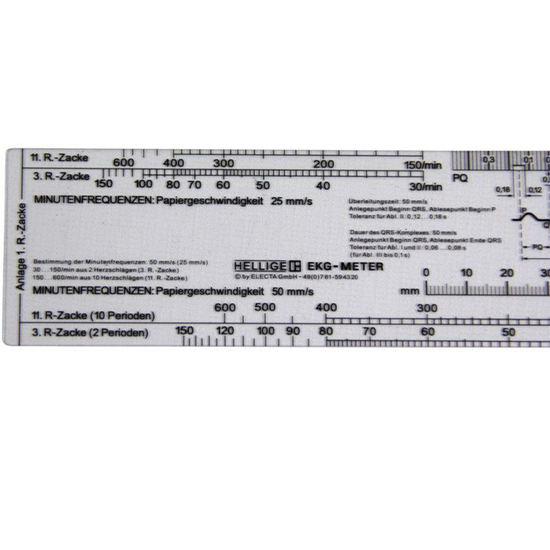 Hospital student special heart rate ruler electrocardiogram ruler transparent heart rate ruler soft electrocardiogram ruler professional orthopedics measuring ruler-Taobao