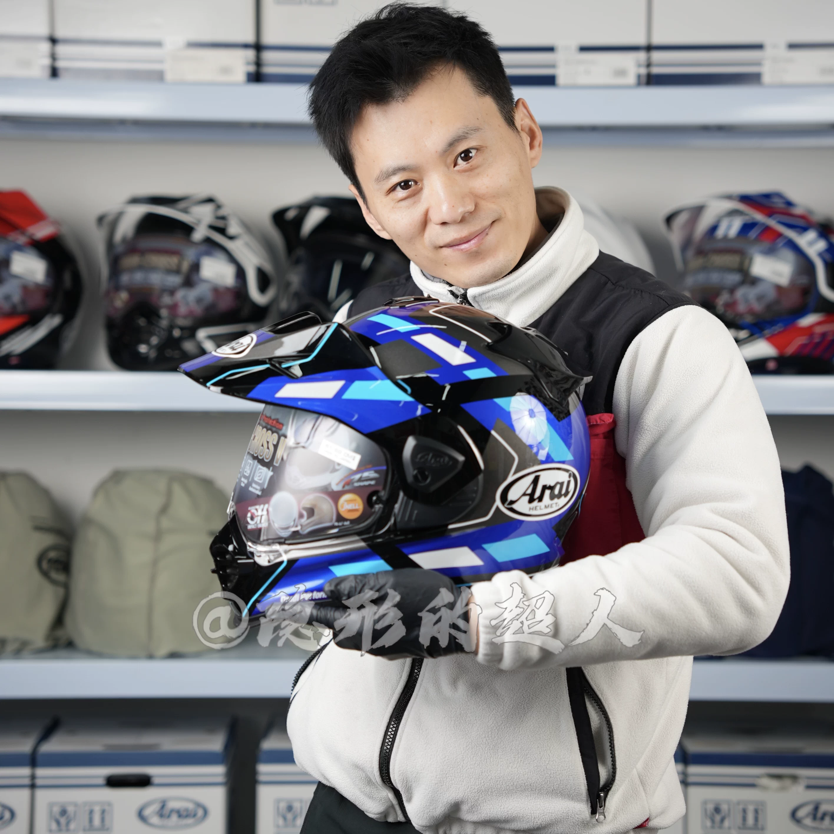 Оригинальный и подлинный 26 ARAI TOUR CROSSV Rally 5 Discovery Blue Cube Orange Cosmic Silver