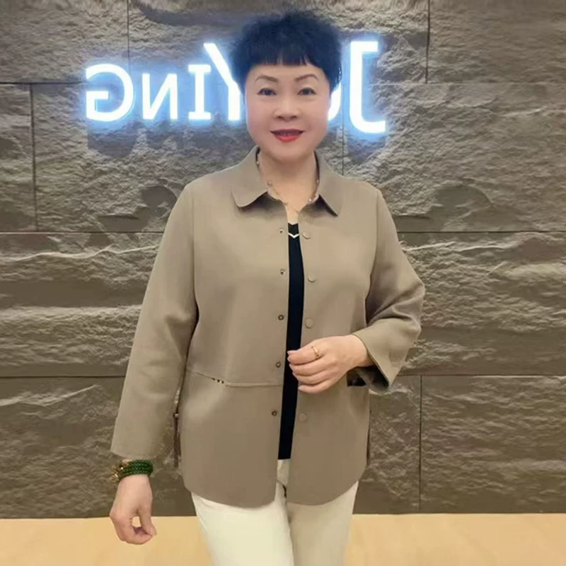 Осеннее тонкое trench coat, модная куртка для отдыха, кардиган, для среднего возраста