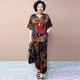 ຂະຫນາດບວກຂະຫນາດ 200 pounds mom silk suit