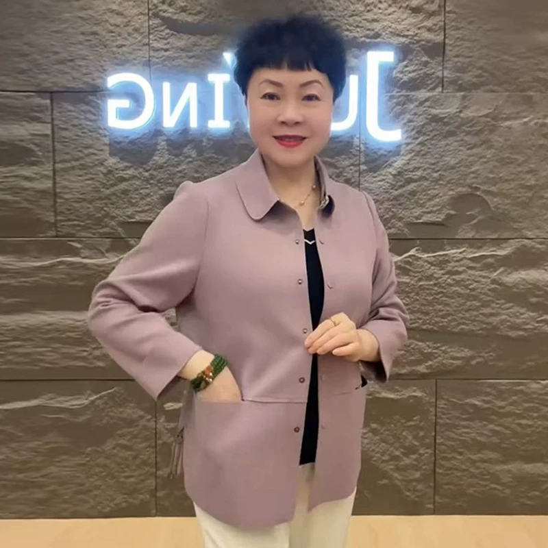 Осеннее тонкое trench coat, модная куртка для отдыха, кардиган, для среднего возраста