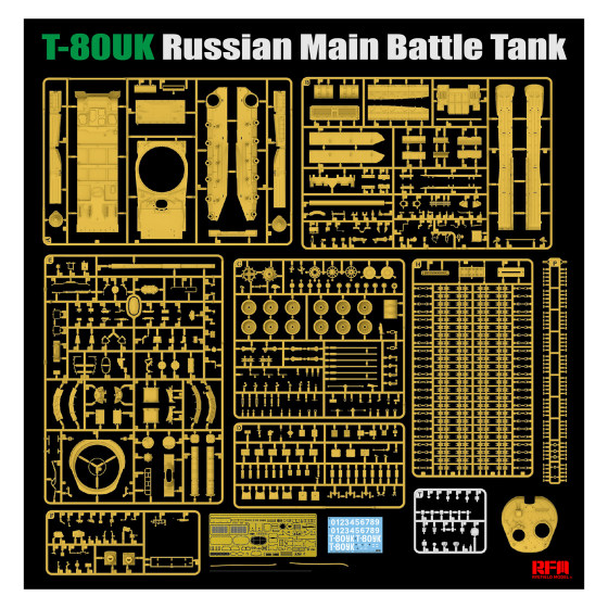 Luqiu Model Wheatfield Tank Rm5115 1/35 Russian T-80Uk Empty Shell Version with Movable Suspension Tracks