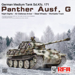 Liuqiu Model Wheatfield Rm-5112 Black Panther G-Type All-Steel Wheeled Type with Night Vision Device and Anti-Aircraft Armor 1/35