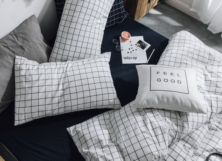 Cotton giặt bông lưới màu vỏ gối phong cách Nhật Bản đơn giản phù hợp trang trí cơ bản cotton đôi đơn - Gối trường hợp gối sofa