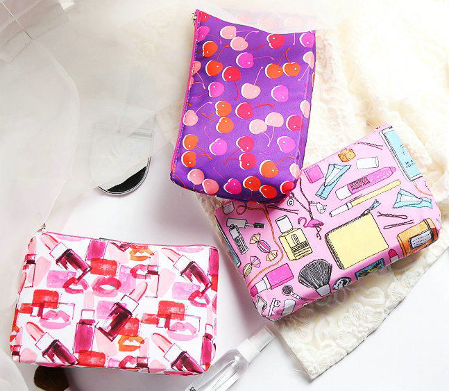 Qian Wash Toiletry Box B New Personality Graffiti Color Makeup Pink Purple Makeup Bag Hands to contain the bag in the bag