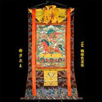 Thangka hanging paintings Tibetan Buddha tools hand-mounted mineral raw material decoration painting Gesar King