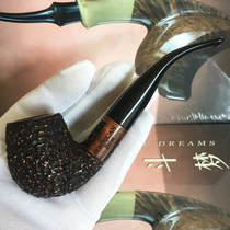 Heather pipe Imported from Italy Heather carved sandblasting rough surface gift birthday gift Novice entry