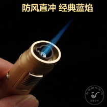 Baicheng windproof straight-forward inflatable lighter Outdoor camping barbecue welding point incense moxibustion cigar lighter