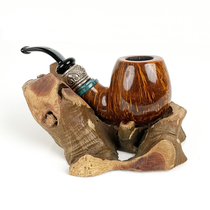 Marigold pipe stand pipe seat display stand tree root nodule root nodule handmade smoking set mens personality