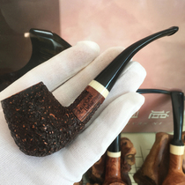 Italy imported heather yadocan Heather pipe carved flower sandblasting hemp surface pipe yadocan