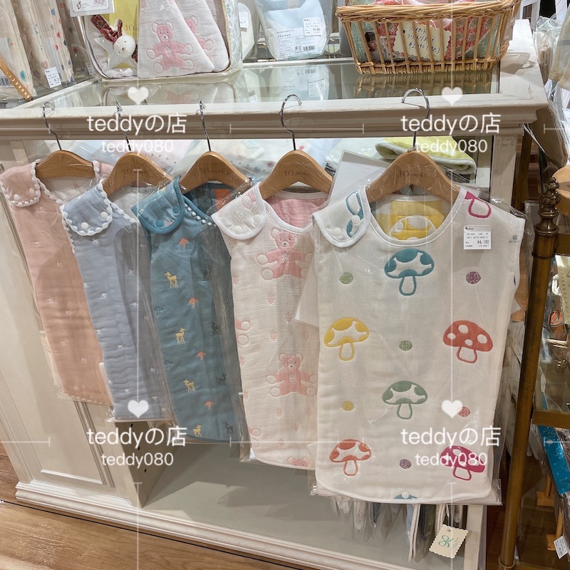 Japanese straight hair hoppetta mushroom Six-layer gauze cotton newborn infant baby sleeping bag anti-kick quilt