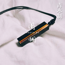 (Green wood) hand-made lights dimly red sandalwood pendant resin drop sandalwood custom jewelry couple gift items