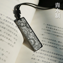 (Green Wooden) Purple Sandalwood Silver-plated Moon Pendant Resin Drops Sandalwood Customized Jewelry Couple Gift Items