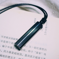 (Green wood) hand made of red light sandalwood silver pendant resin drop sandalwood custom jewelry couple gift items